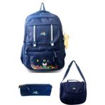 5 Gözlü Full Astarlı İlkokul Çantası+ Termoslu Beslenme + Kalemlik 3 Lü Set Laci