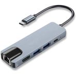 5 in 1 Usb Hub SD USB Type-C Hub Ethernet HDMI Girişli