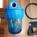 "5 İnch-3/4 Bağlantılı Daire Girişi Su Arıtma Filtre Kabı Plastik Yıkanır Filtreli 10"" Housing"