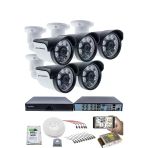 5 Kameralı 5Mp Sony Seculensli 1080P Full Hd Ahd Güvenlik Kamerası Seti, 6 Atom Led, Gece Görüşlü, Ip66 Plastik Kasa