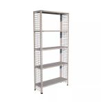 5 Katlı Galvaniz Tel Kafes Çelik Raf - Dekoratif Raf 31X60 Cm 150 Cm