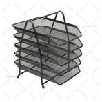 5 Katlı Masa Üstü Hareketli Metal Evrak Rafı