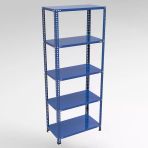 5 Katlı Mavi Renk Çelik Raf - Çiçeklik Rafı, Ofis Rafı 43X93 Cm 150 Cm 1.00 Mm