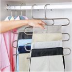 5 Katlı Pantolon Eşarp Şal Askısı Akıllı Askı (1 Adet) - Krom