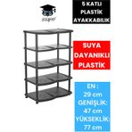 5 KATLI PLASTİK AYAKKABILIK SUYA DAYANIKLI PLASTİK EN : 29 cm GENİŞLİK: 47 cm YÜKSEKLİK: 77 cm