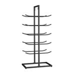 5 Katlı Yoga Matı Depolama Rafı, Serbest Duran Çift Taraflı Metal Köpük Silindir Tutucu, Spor Salonu Yoga Stüdyosu İçin Spor Salonu Egzersiz Malzemeleri Dü,Black-60x40x130cm