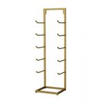 5 Katlı Yoga Matı Depolama Rafı, Serbest Duran Çift Taraflı Metal Köpük Silindir Tutucu, Spor Salonu Yoga Stüdyosu İçin Spor Salonu Egzersiz Malzemeleri Dü,Gold-40x32x130cm