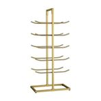 5 Katlı Yoga Matı Depolama Rafı, Serbest Duran Çift Taraflı Metal Köpük Silindir Tutucu, Spor Salonu Yoga Stüdyosu İçin Spor Salonu Egzersiz Malzemeleri Dü,Gold-60x40x130cm