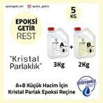 5 kg A+B Küçük Hacim Için Kristal Parlak Reçine