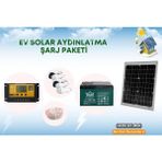 5 Lamba Aydınlatma ve Telefon Şarj Cihazı Özellikli Güneş Enerji Paketi Bağ Bahçe Hobi Evleri