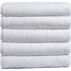 5 Li El Yüz Otel Havlusu 50 x 90 cm Beyaz 20/2 Ring 250 gr - 50 x 90 cm