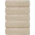 5 Li El Yüz Otel Havlusu 50X85 cm Renkli 16/1 Avs 200 gr - Kahve - 50 x 85 cm
