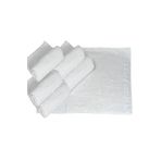 5 li Otel Ayak Havlusu Bukle Ayak İzli 50x70 Cm Beyaz 12/1 Avs 200 Gr