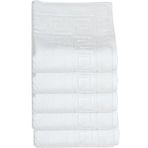 5 li Otel Ayak Havlusu Bukle Ayak İzli 50x70 Cm Beyaz 16/2 Avs 250 Gr