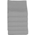 5 li Otel Ayak Havlusu Bukle Ayak İzli 50x70 Cm Renkli 16/2 Avs 250 Gr Gri
