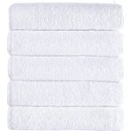 5 Li Otel Banyo Havlusu Pamuklu 90X150 Cm Beyaz 16/1 Avs 580 Gr