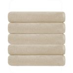 5 Li Otel Banyo Havlusu Pamuklu 90X150 cm Renkli 16/1 Avs 580 gr - Kahve - 90 x 150 cm