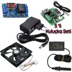 5 Li Set Kuluçka Makinesi Termostadı,zaman Modülü ,kuluçka Fanı, Kuluçka Nem Ölçer, Adaptör