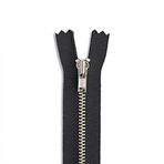 5 "Metal Nikel Pantolon Fermuar Siyah 5 "Gümüş Pirinç Metal Ağır Fermuarlar Olmayan Ayırma Dikiş Fermuar Zanaat Fermuarlar