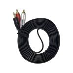 5 Metre 2 Rca To Aux Kablo - 3.5 Mm Stereo Jack Ses Aktarım Kablosu - Kırmızı Beyaz Tos Fiş