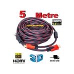5 Metre 5mt HDMI Hdmi KABLO FULL HD HDMI ALTIN KAPLAMA İPLİ ÇİFT FİLTRELİ İP ÖRGÜLÜ
