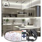 5 Metre Beyaz Şerit LED Işık Dimmer Kumandalı Mutfak Tezgah Çalışma Masası Raf Işık SB-6557