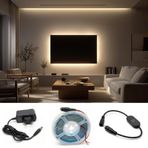 5 Metre Günışığı Şerit Led Dokunmatik Anahtar Tak Çalıştır Hazır Set Adaptör Dahil, Açma-Kapama, Parlaklık Ayarı Yapılabilir, Mutfak, Tezgah, Dolap içi, Ayna, Tv Ünitesi Aydınlatma