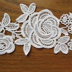 5 Metre Pamuk Gül Çiçek Dantel Kenar Süsleme Kurdele 10 cm Genişlik Vintage Stil Beyaz Kenar Süslemeler Kumaş İşlemeli Aplike Dikiş El İşi Düğün Gelin Elbisesi Süsleme Dekor Giysi Nakış