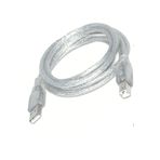 5 Metre Şeffaf Usb A B Printer Yazıcı Ara Kablosu(Lazer Epson Canon Hp Ve Diğer Yazıclara Uyumlu)