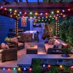 5 Metre Solar Enerjili Sakura Çiçeği Bahçe Balkon Teras Aydınlatma 50 Led'li