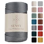 5 Mm - 400 gr Polyester Makrome 95 M Polyester Makrome Ip Supla Ip Ve Çanta Ipliği (Gri)