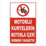 5 mm Dekota (Forex) Malzeme Üzerine Uv Baskı Kurye Uyarı Levhası 40X60 cm - 40 x 60 cm