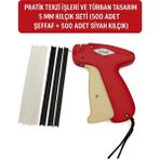 5 mm Kılçık Tabancası + Şeffaf ve Siyah Kılçık (500ER Adet)