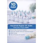 5 Numara Hacamat Kupası 10 Adet Vakumlu Kupa Seti – Manuel Pompa Uyumlu Şeffaf Plastik Hacamat Kabı