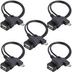 [5 Paket] TV xStream USB Bağlantı Noktası Adaptörü, Mikro OTG Kablosu ve Güç - Akış Çubukları, Medya Cihazları, Rii ve Logitech Klavyeler ve Nintendo Switch, SNES, NES Classic (5 Paket) ile Uyumlu