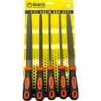 5 PARÇA 8'' ÇELİK EĞE SETİ BALIK SIRTI - ÜÇGEN - KARE - YUVARLAK - DÜZ GENİŞ-Findit