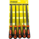 5 Parça 8'' Çelik Eğe Seti Balık Sırtı - Üçgen - Kare - Yuvarlak - Düz Geniş