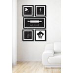 5 Parça Ahşap Tablo Seti, Mutfak Köşesi Için Mdf Duvar Dekoru, 50X30 cm - Seçenek 1