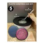 5 Parça Karıştırma Kabı Saklama Kabı Plastik, Küçük Çırpma Telli 25 Cm Rendeli Çırpma Kase Seti