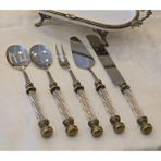5 Parça Kristal Servis Seti Antik