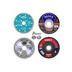 5 Parça Mermer Inox Ahşap Metal Flap Kesici Kesme Disk Spiral Avuç Içi Taşlama Seti 115 Mm