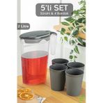 5 Parça Sürahi-bardak Seti , 5'li Piknik,kamp Seti, Sürahi Bardak Seti