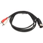 5 Pin Din Erkek - 2 Rca Erkek Kablo Pvc Tel Kapağı 2 Rca - Din Ses Bağlantı Kablosu CD Oynatıcı Vcr DVD Phono Ld (Yurt Dışından)