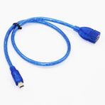 5 pin Mini Usb Erkek - USB Dişi Kablo 50cm - Mini Uzatma
