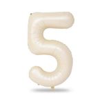 5 Rakam Krem Folyo Balon 34 İnç 76-82 Cm