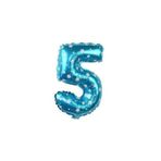 5 Rakamı Mavi 40 cm Folyo Balon