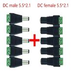 5 Set 2.1mm Dc Power Jak Dişi Erkek Fiş Adaptör Ucu Klemensli
