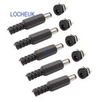 5 Set 2.1Mm Erkek Jak Fiş +Dc Vidalı Dişi Şase Power Jack Seti