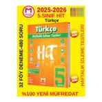 5.Sınıf %100 Yeni Müfredat Hit Türkçe 32 Föy Deneme 480 Soru Haftalık İzleme Deneme Set+Kalem