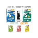 5. Sınıf Bumerang Tüm Dersler 32 Haftalık Deneme Seti 5 Kitap+3'Lü Kırtasiye Seti+Sezgistore Ayraç